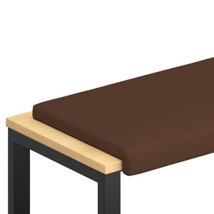 vidaXL Bankkissen Kunstleder Braun Tiefe 35 cm
