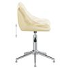 vidaXL Esszimmerst&uuml;hle 4 Stk. Drehbar Creme Kunstleder