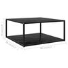vidaXL Couchtisch Schwarz 80x80x35 cm Hartglas