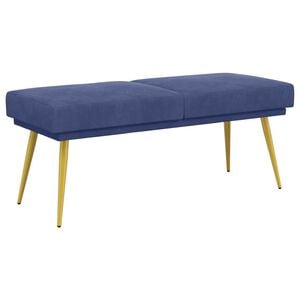 vidaXL Doppellagige Bank Polizeiblau 120 x 45 x 46 cm Samt