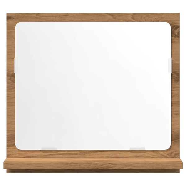 vidaXL Badspiegel mit Ablage Artisan-Eiche 40x11x37 cm Holzwerkstoff