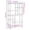 vidaXL B&uuml;cherregal Grau Sonoma 99x35,5x176 cm Holzwerkstoff und Stahl