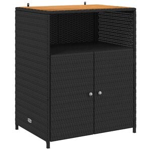 vidaXL Schrank Schwarz 70 x 50 x 87 cm Polyester und Roly Ratten