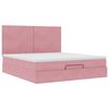 vidaXL Ottoman-Bett mit Matratzen Rosa 180x200 cm Samt
