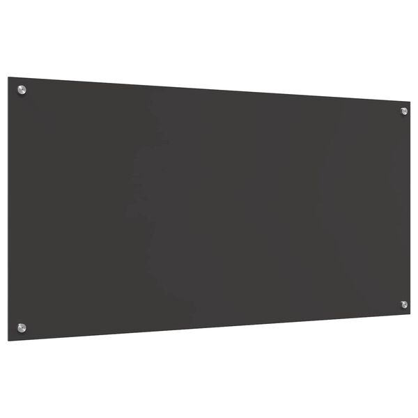 vidaXL K&uuml;chenr&uuml;ckwand Dunkelgrau 120 x 60 x 0,6 cm Geh&auml;rtetes Glas