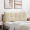 vidaXL R&uuml;cken Kissen Creme 140 x 24 x 50 cm Stoff