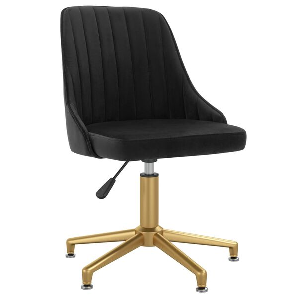 vidaXL Esszimmerstuhl Drehbar Schwarz Samt