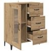 vidaXL Sideboard Artisan-Eiche 69,5 x 34 x 90 cm Verbundholz und Eisen