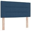 vidaXL Boxspringbett mit Matratze Blau 200 x 90 cm Polyester