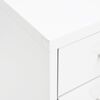 vidaXL Aktenschrank mit Rollen Weiß 28x41x109 cm Metall