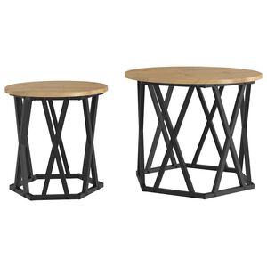 vidaXL Beistelltisch 2 stk. Artisan-Eiche 50 x 50 x 40 cm