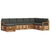 vidaXL Outdoor-Sofagarnitur 8 stk. Natur und Anthrazit