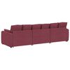 vidaXL Modulares Sofa mit Kissen Weinrot