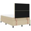 vidaXL Boxspringbett Hellgrau und Wei&szlig; 193 x 120 x 128 cm Cordstoff