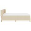 vidaXL Boxspringbett mit Matratze Creme 190 x 140 cm Polyester