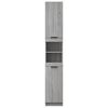 vidaXL Badschrank Grau Sonoma 32x34x188,5 cm Holzwerkstoff