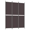 vidaXL 3-tlg. Paravent Braun 150x200 cm Stoff