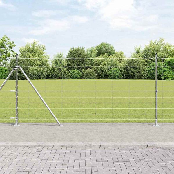vidaXL Zaunpfosten Galvanisiert 50 x 1,2 m Stahl
