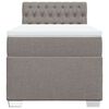 vidaXL Boxspringbett mit Matratze Taupe 90x190 cm Stoff