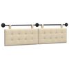 vidaXL H&auml;ngevorderseite Wandmontiert Creme 190 x 55 x 5 cm Stoff