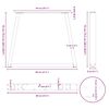 vidaXL Esstischbeine V-Form 3 Stück Naturstahl 80x(72-73,3) cm Stahl