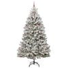 vidaXL K&uuml;nstlicher Weihnachtsbaum Gr&uuml;n und Wei&szlig; 300 cm PVC und Metall