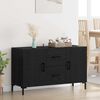 vidaXL Sideboard Schwarz Eichen-Optik 100 x 36 x 60 cm Holzwerkstoff