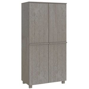 vidaXL Kleiderschrank HAMAR Hellgrau 89x50x180 cm Massivholz Kiefer