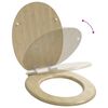 vidaXL Soft-Close Toilettensitz Heller Bambusfarbton 44 x 38 cm