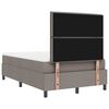vidaXL Boxspringbett mit Matratze mit LED Taupe 120 x 200 cm Stoff