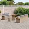 vidaXL Garten-Sofa-Set 10 pcs Beige Poly-Rattan
