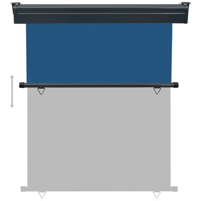 vidaXL Balkon-Seitenmarkise 140 × 250 cm Blau