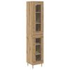 vidaXL Highboard 2 stk. Artisan-Eiche 34,5 x 34 x 180 cm Holzwerkstoff