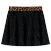 Kinderrock mit Bund in Leopardenmuster Schwarz 116