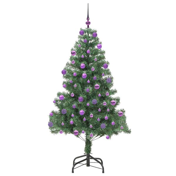 vidaXL Weihnachtsbaum mit 300 LEDs mit St&auml;nder Gr&uuml;n 180 cm PVC