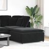 vidaXL Modulares Sofa Fu&szlig;hocker-Modul Schwarz 100x100x48 cm