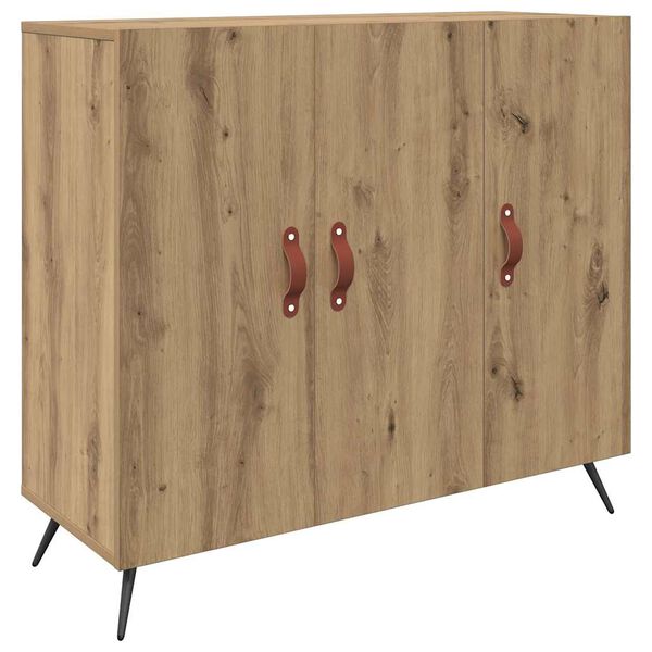 vidaXL Sideboard Artisan-Eiche 89,5 x 34 x 80 cm Holzwerkstoff