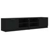 vidaXL TV-Schr&auml;nke 2 Stk. Schwarz 80x35x36,5 cm Holzwerkstoff