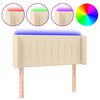 vidaXL LED Kopfteil Creme 103x16x78/88 cm Stoff