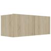 vidaXL 3-tlg. TV-Schrank-Set Sonoma-Eiche Holzwerkstoff