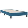 vidaXL Boxspringbett mit Matratze Dunkelblau 90x210 cm Samt