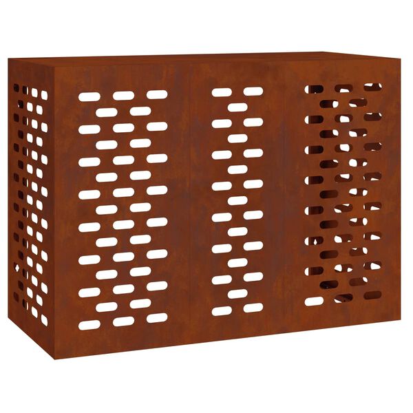 vidaXL Klimaanlagenabdeckung Rostig 110 x 50 x 80 cm Wetterfeststahl