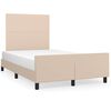 vidaXL Bettgestell mit Kopfteil Cappuccino-Braun 120x200 cm Kunstleder