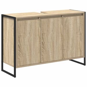 vidaXL Badezimmerschrank mit T&uuml;r Sonoma 90 x 30 x 60 cm Holzwerkstoff