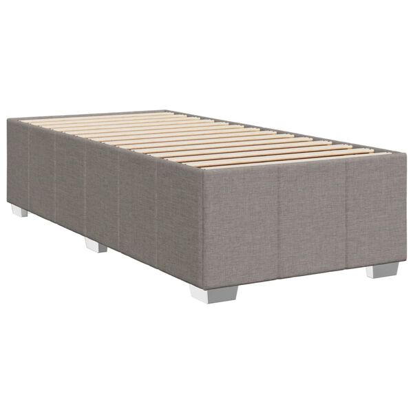 vidaXL Bettgestell ohne Matratze Taupe 90x190 cm Stoff