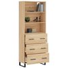 vidaXL Highboard Sonoma-Eiche 69,5x34x180 cm Holzwerkstoff