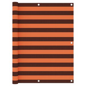 vidaXL Balkon-Sichtschutz Orange und Braun 120x300 cm Oxford-Gewebe