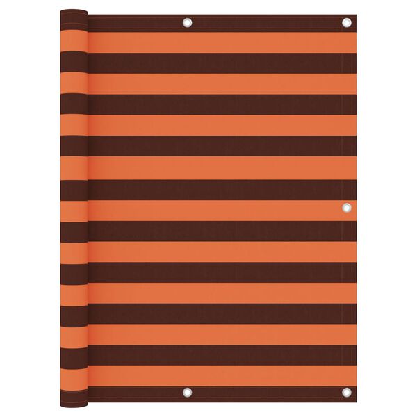 vidaXL Balkon-Sichtschutz Orange und Braun 120x300 cm Oxford-Gewebe