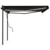 vidaXL Automatische Markise mit LED & Windsensor 4x3,5 m Anthrazit