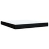 vidaXL Boxspringbett mit Matratze Schwarz 180x200 cm Stoff